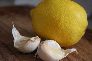One Lemon and Two garlic buds